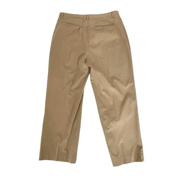 Banana Republic Women's Sz 12 Stretch Tan Straight Leg Cropped Capri Pants - Picture 3 of 7